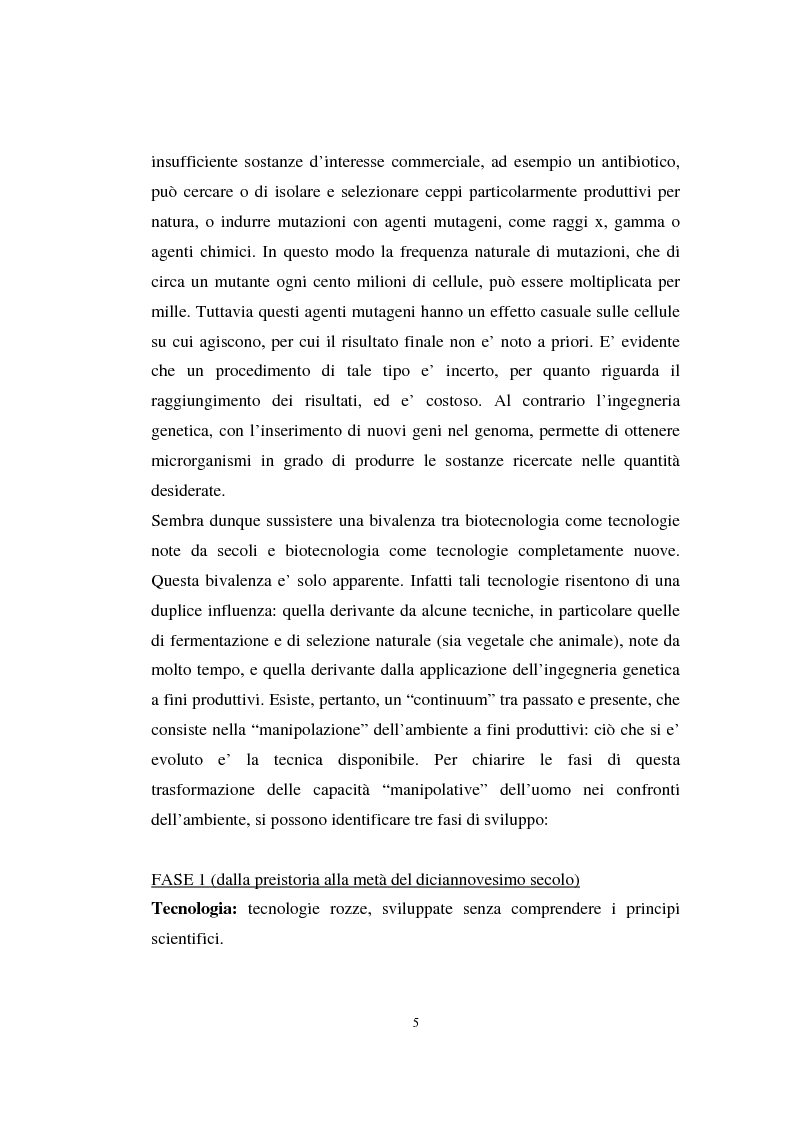 Anteprima della tesi: La valutazione delle aziende biotecnologiche: i possibili ambiti d'intervento degli intermediari finanziari, Pagina 5