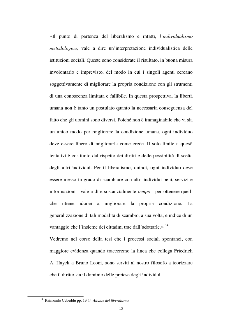 Anteprima della tesi: L'idea di uno stato privo di coercizioni nella filosofia del diritto di Bruno Leoni, Pagina 14