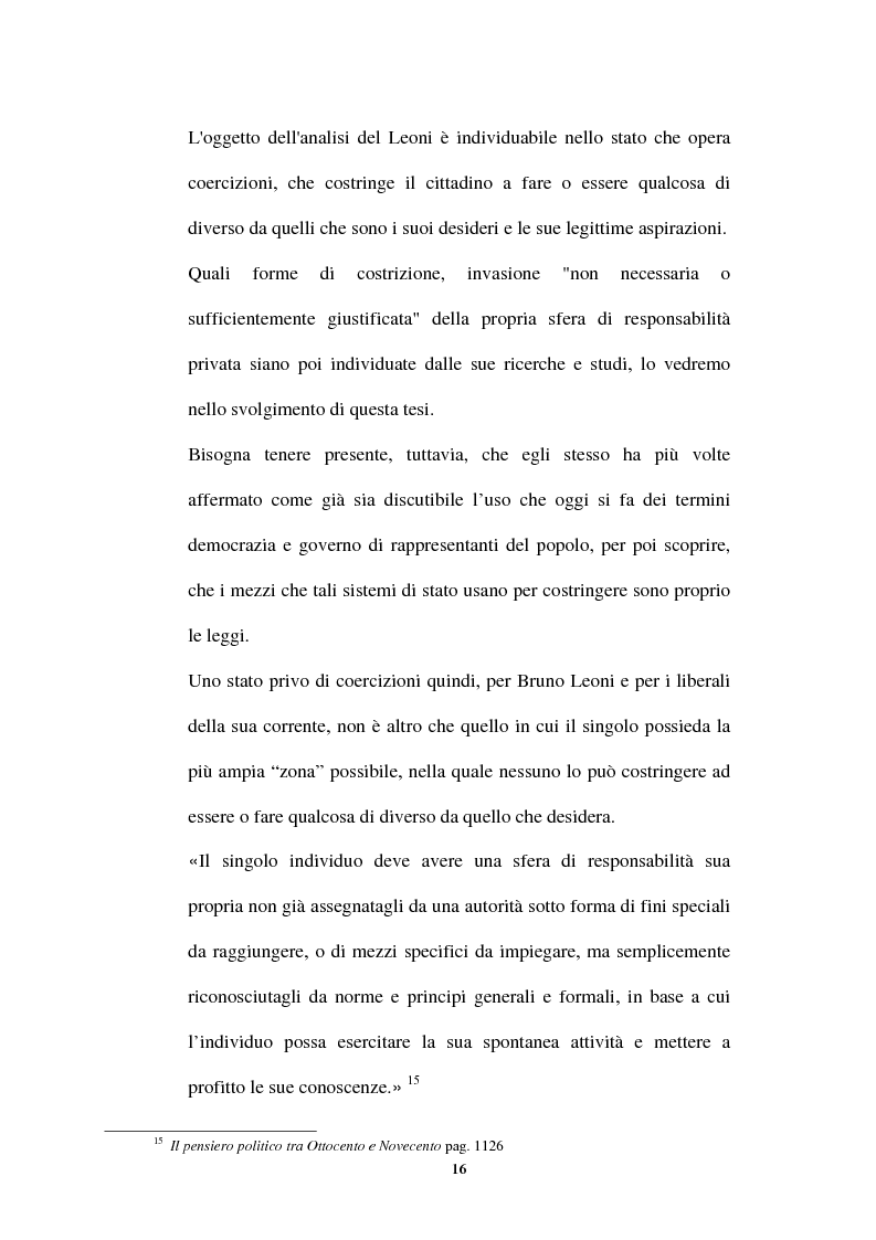 Anteprima della tesi: L'idea di uno stato privo di coercizioni nella filosofia del diritto di Bruno Leoni, Pagina 15