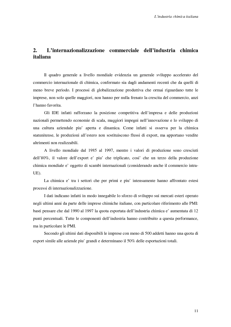 Anteprima della tesi: Le strategie di internazionalizzazione delle piccole e medie imprese chimiche italiane, Pagina 14