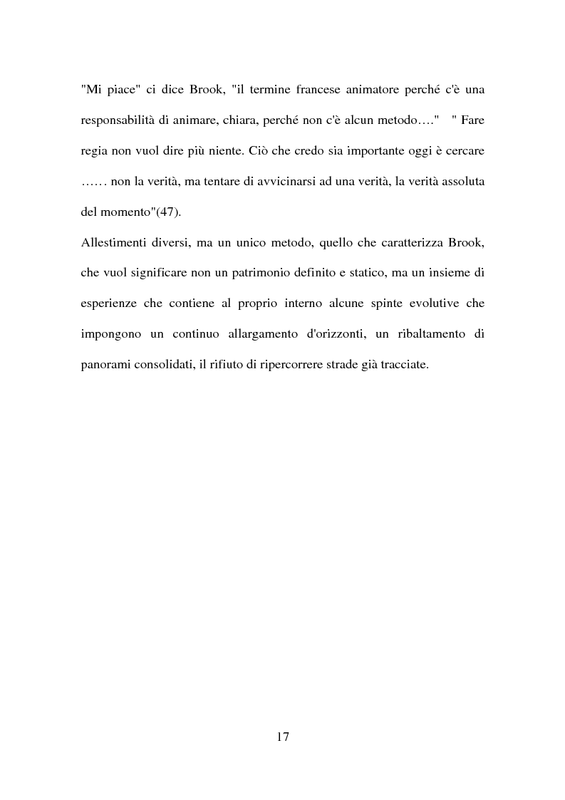 Anteprima della tesi: Peter Brook: appunti di regia, Pagina 15