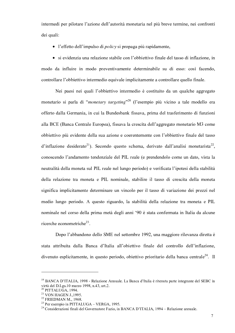 Anteprima della tesi: Un modello econometrico per l'analisi e la previsione dei tassi d'interesse nel mercato monetario, Pagina 11