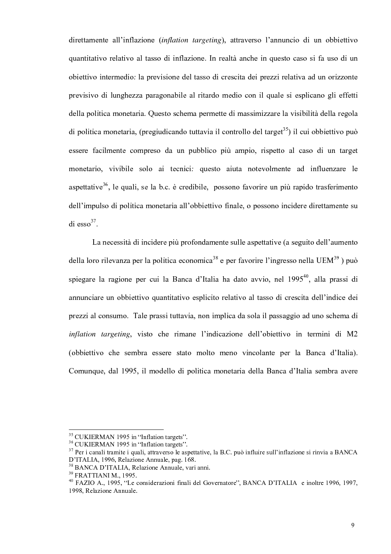 Anteprima della tesi: Un modello econometrico per l'analisi e la previsione dei tassi d'interesse nel mercato monetario, Pagina 13