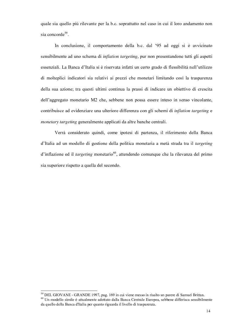 Anteprima della tesi: Un modello econometrico per l'analisi e la previsione dei tassi d'interesse nel mercato monetario, Pagina 18