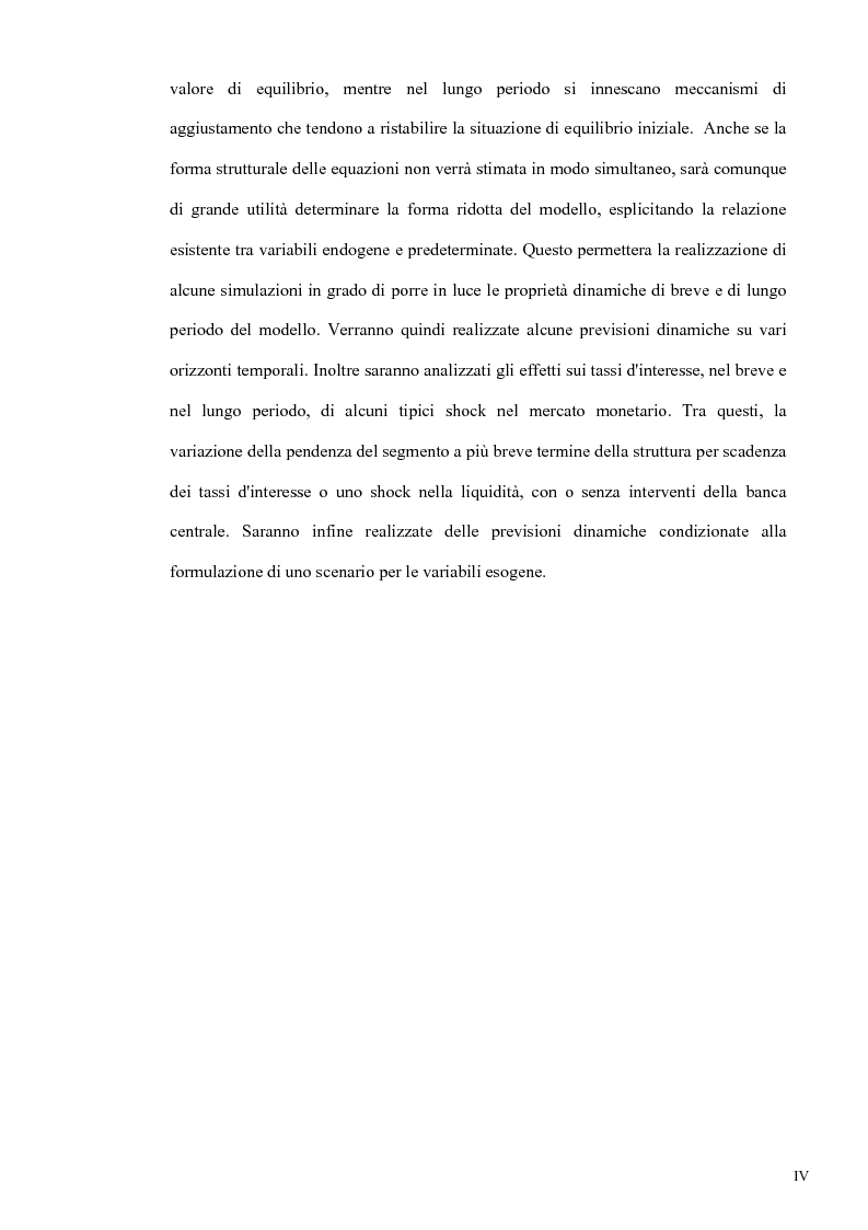Anteprima della tesi: Un modello econometrico per l'analisi e la previsione dei tassi d'interesse nel mercato monetario, Pagina 4
