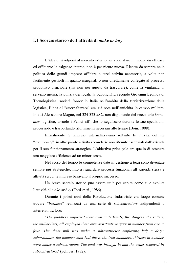 Anteprima della tesi: Sviluppo e implementazione di un modello operativo per le scelte di make or buy, Pagina 11