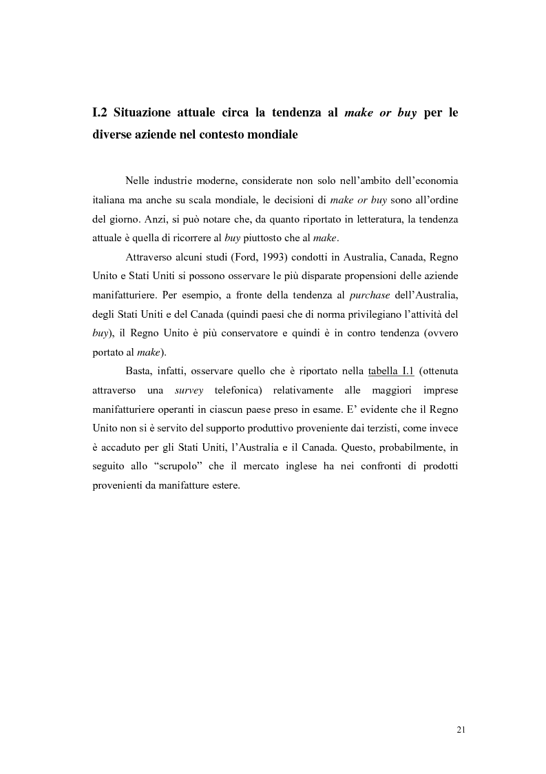 Anteprima della tesi: Sviluppo e implementazione di un modello operativo per le scelte di make or buy, Pagina 14