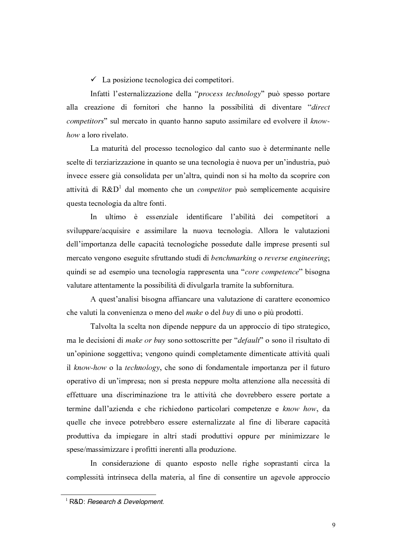 Anteprima della tesi: Sviluppo e implementazione di un modello operativo per le scelte di make or buy, Pagina 2
