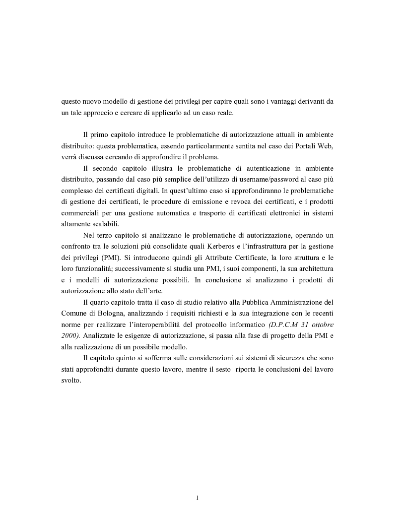 Anteprima della tesi: Progetto di sistemi di autorizzazione: un caso di studio per la Pubblica Amministrazione, Pagina 2