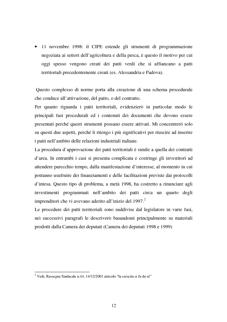 Anteprima della tesi: Le esperienze dei patti territoriali e la concertazione locale. Il caso Trieste., Pagina 10