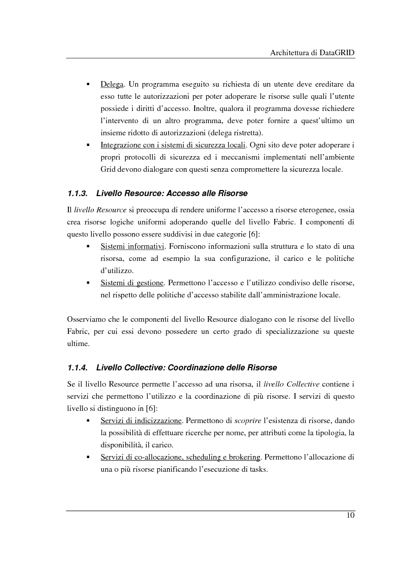 Anteprima della tesi: Simulazione di griglie computazionali: applicazione al progetto DataGRID, Pagina 10