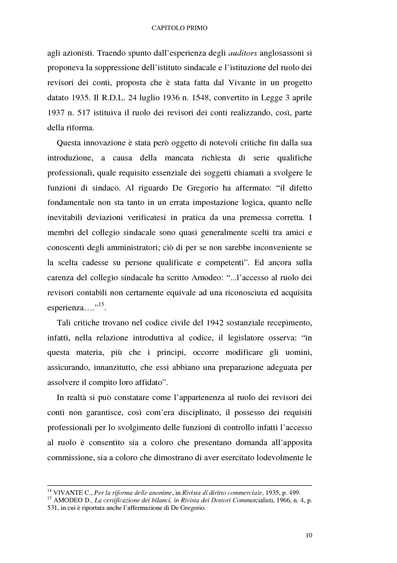 Anteprima della tesi: I mutamenti della revisione contabile alla luce del testo unico della finanza, Pagina 10