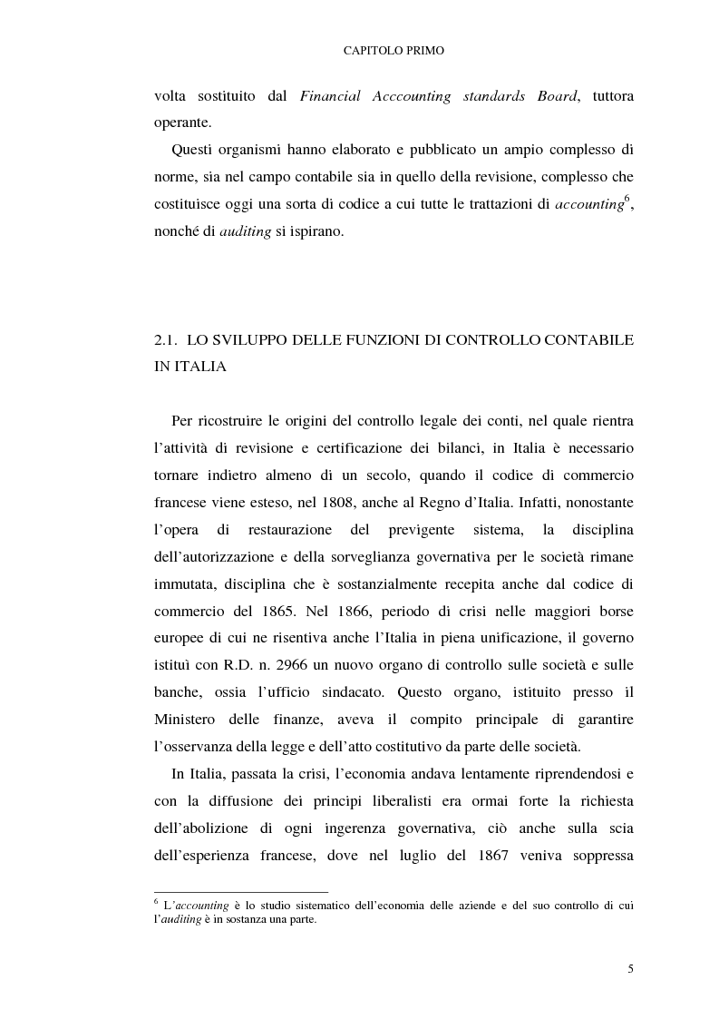 Anteprima della tesi: I mutamenti della revisione contabile alla luce del testo unico della finanza, Pagina 5