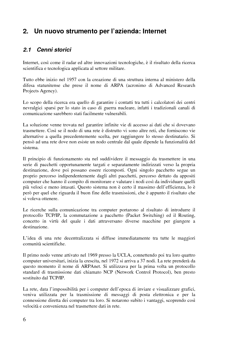 Anteprima della tesi: L'implementazione di Internet nell'azienda, Pagina 5