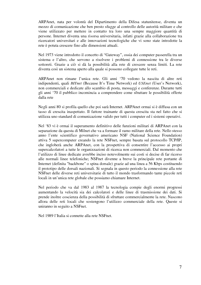 Anteprima della tesi: L'implementazione di Internet nell'azienda, Pagina 6