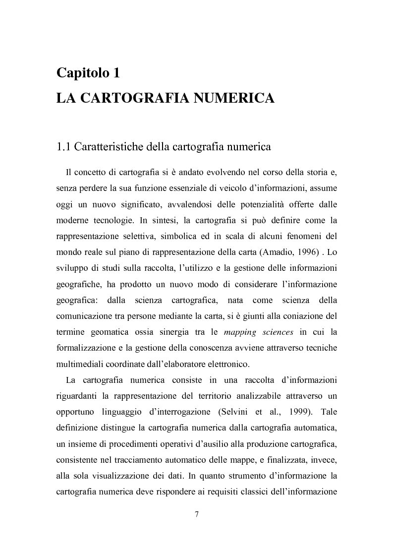 Anteprima della tesi: Utilizzazione della cartografia numerica per la formazione di Sistemi Informativi Territoriali, Pagina 3