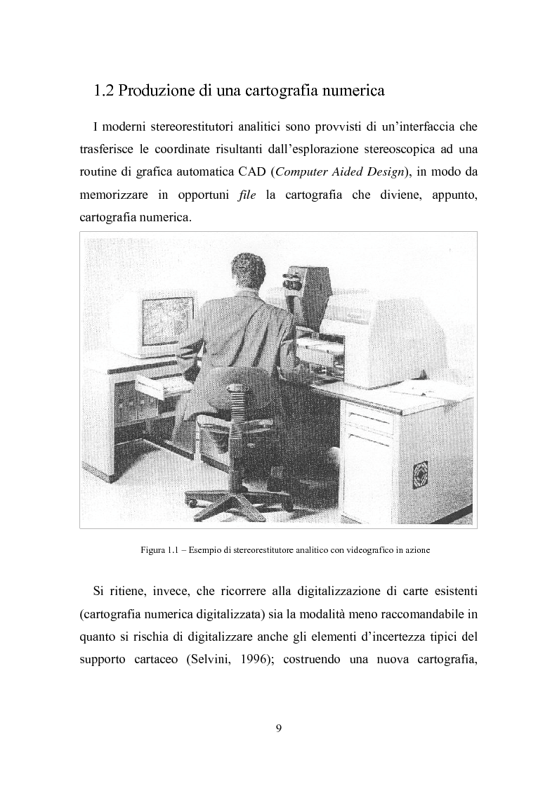 Anteprima della tesi: Utilizzazione della cartografia numerica per la formazione di Sistemi Informativi Territoriali, Pagina 5