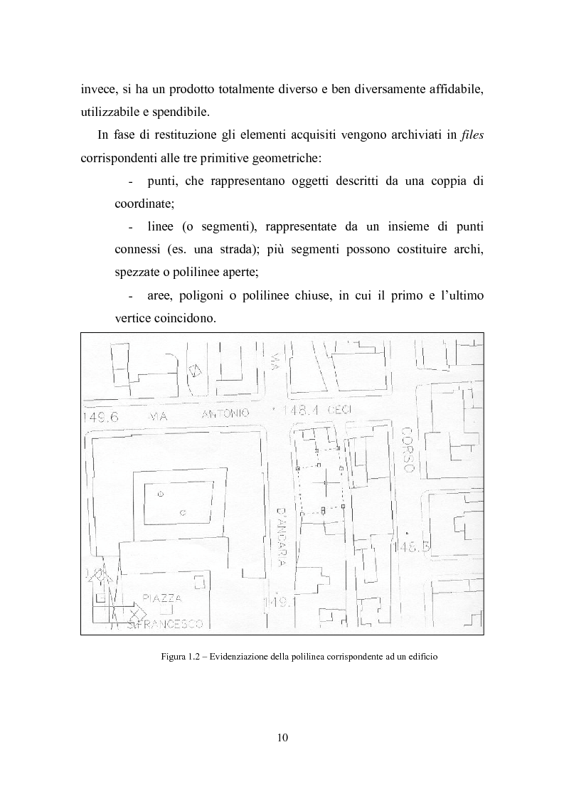 Anteprima della tesi: Utilizzazione della cartografia numerica per la formazione di Sistemi Informativi Territoriali, Pagina 6