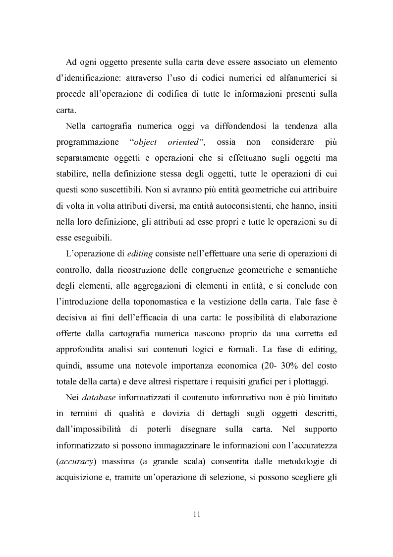Anteprima della tesi: Utilizzazione della cartografia numerica per la formazione di Sistemi Informativi Territoriali, Pagina 7
