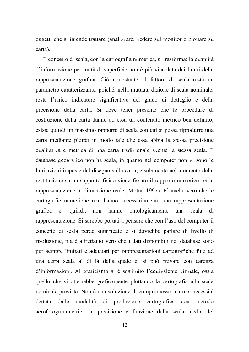 Anteprima della tesi: Utilizzazione della cartografia numerica per la formazione di Sistemi Informativi Territoriali, Pagina 8