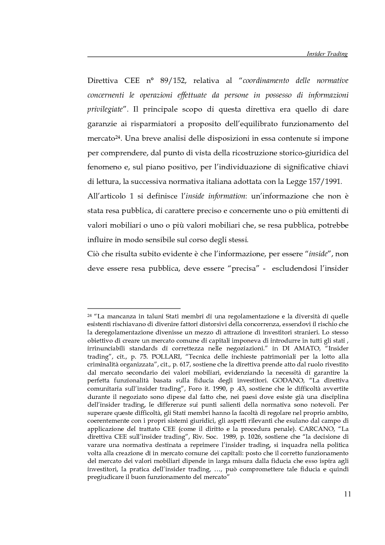 Anteprima della tesi: L'insider trading, Pagina 11