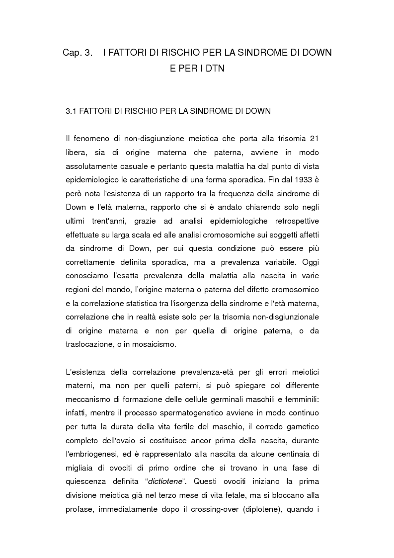 Anteprima della tesi: Uso del Triplo-Test nello screening della trisomia 21 e dei difetti del tubo neurale, Pagina 11