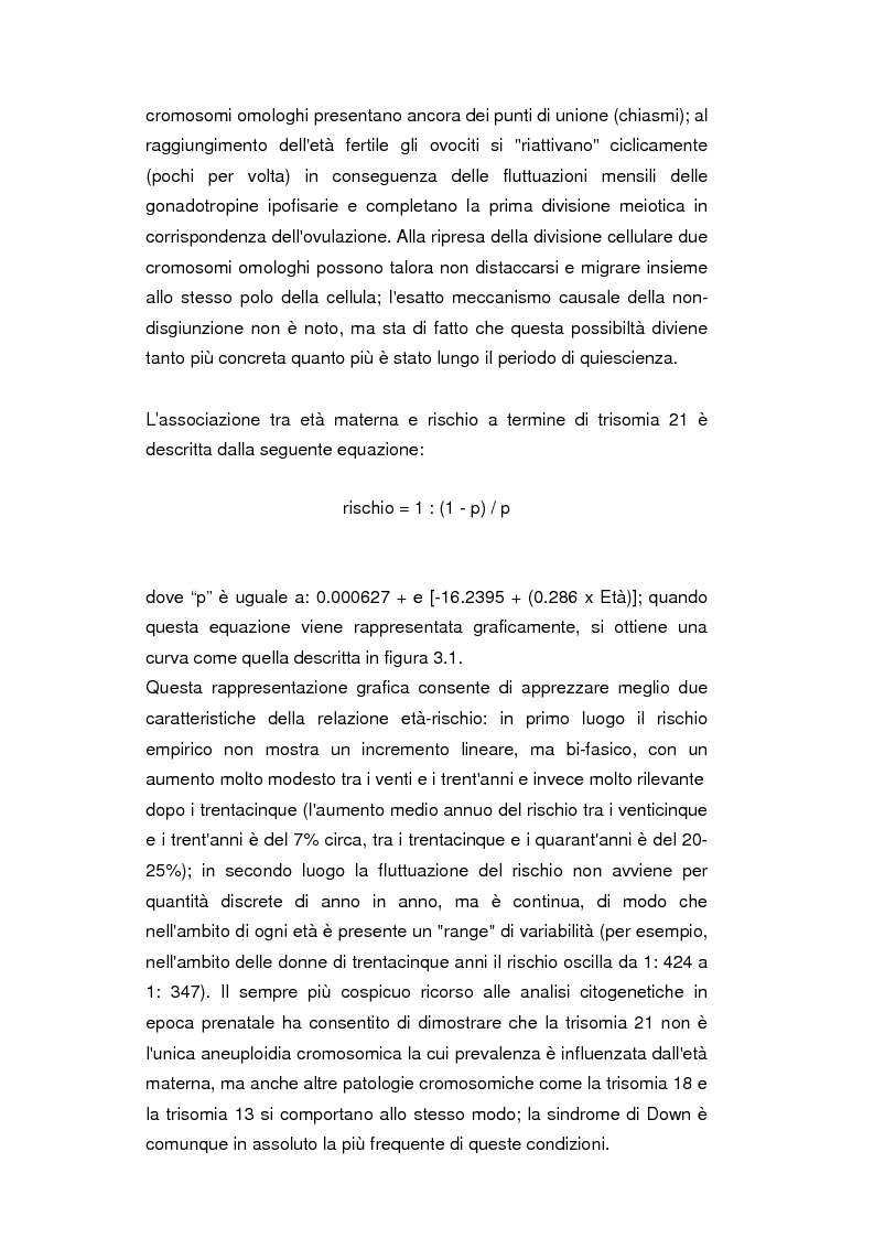 Anteprima della tesi: Uso del Triplo-Test nello screening della trisomia 21 e dei difetti del tubo neurale, Pagina 12