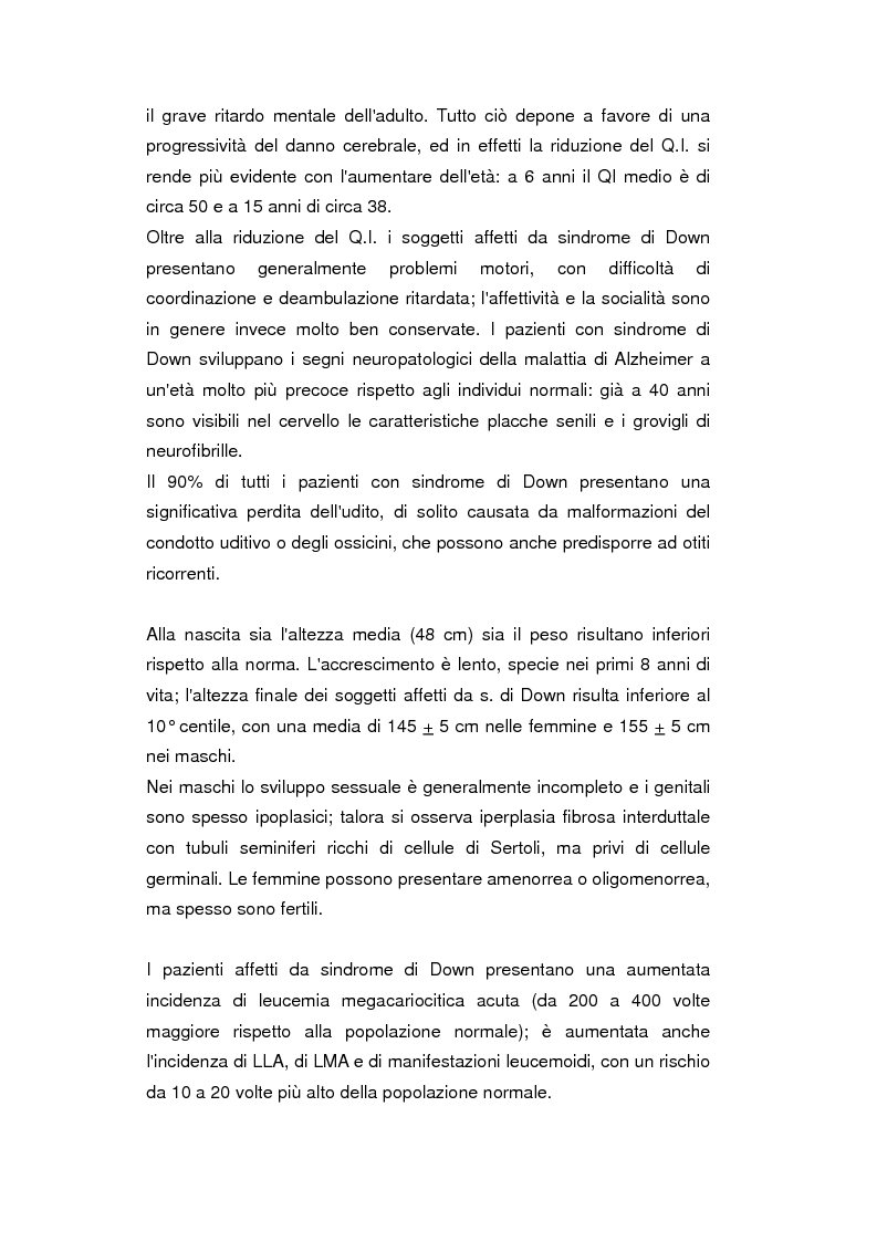 Anteprima della tesi: Uso del Triplo-Test nello screening della trisomia 21 e dei difetti del tubo neurale, Pagina 3