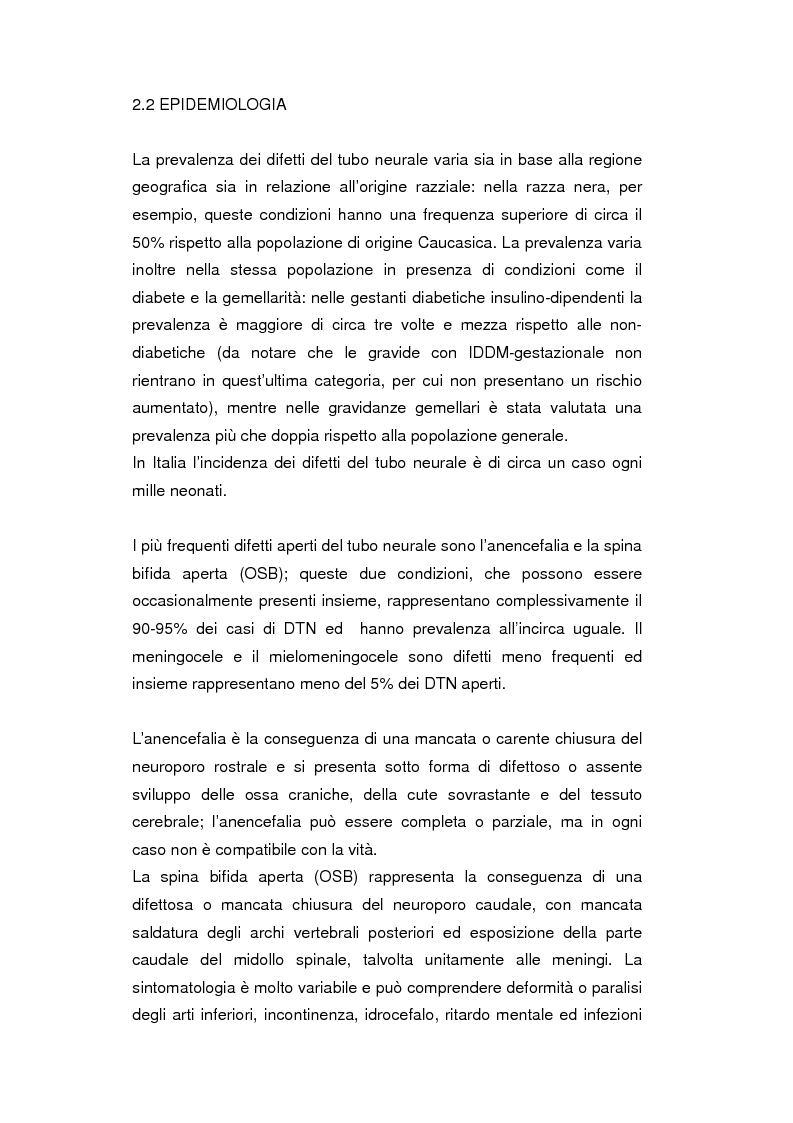 Anteprima della tesi: Uso del Triplo-Test nello screening della trisomia 21 e dei difetti del tubo neurale, Pagina 9