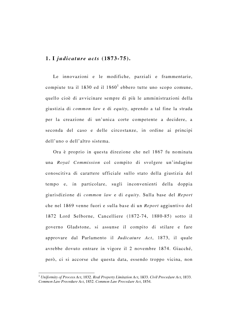Anteprima della tesi: La riforma dell'ordinamento giudiziario nell'Inghilterra di fine '800, Pagina 2