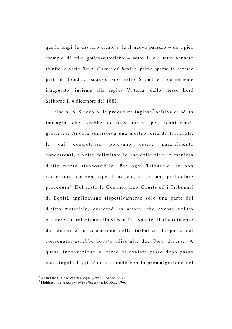 Anteprima della tesi: La riforma dell'ordinamento giudiziario nell'Inghilterra di fine '800, Pagina 4