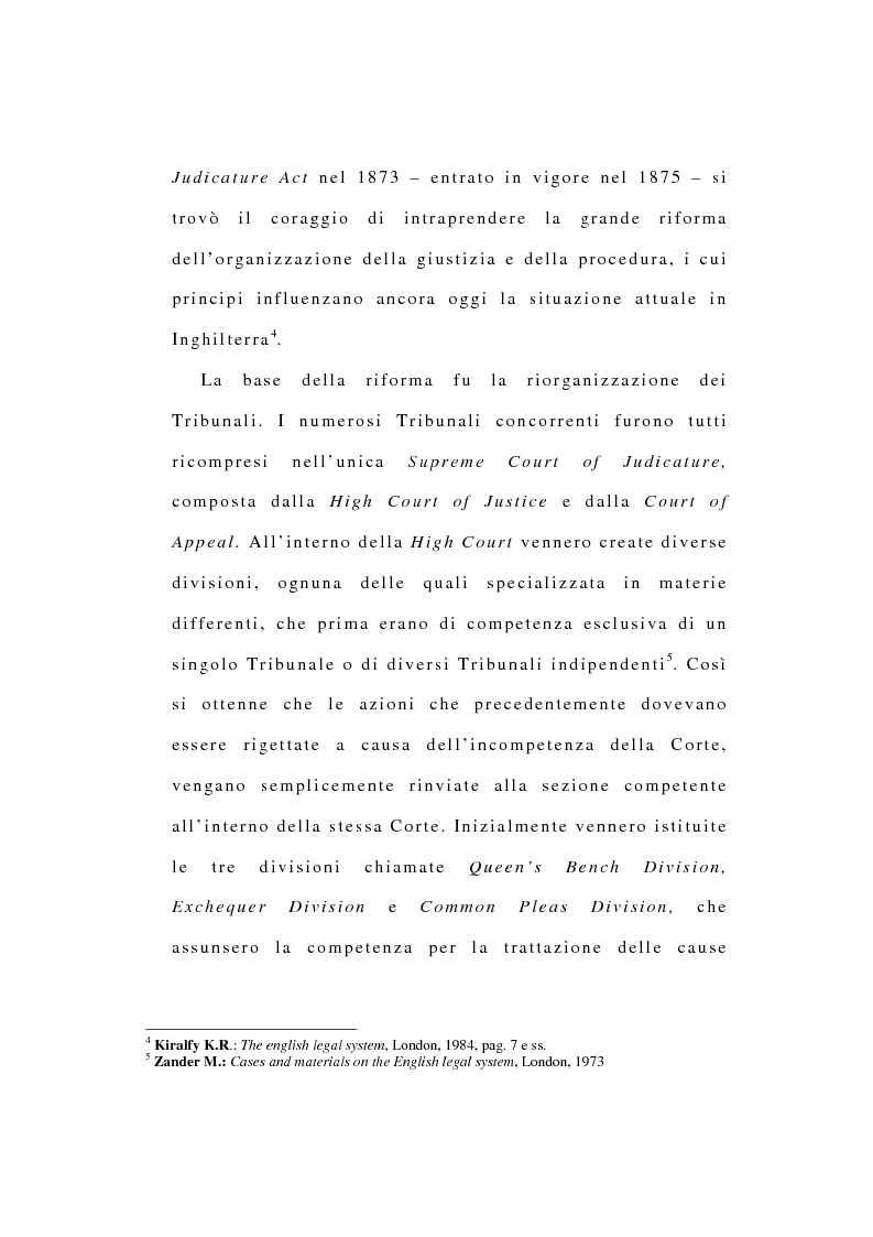 Anteprima della tesi: La riforma dell'ordinamento giudiziario nell'Inghilterra di fine '800, Pagina 5