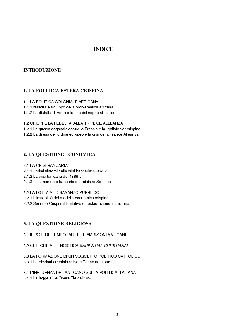 Indice della tesi: La Gazzetta del Popolo in età crispina, Pagina 1