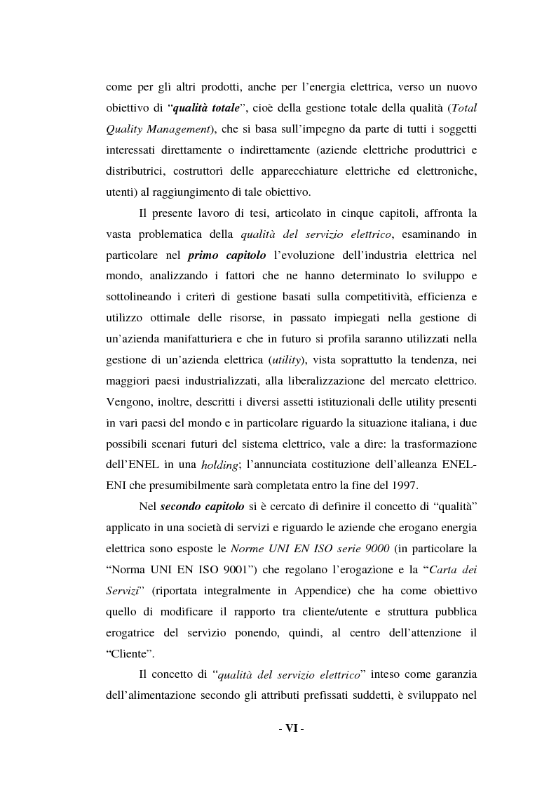 Anteprima della tesi: Sulla qualità del servizio elettrico alle utenze, Pagina 4