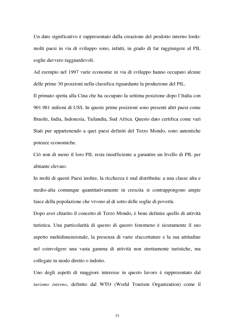 Anteprima della tesi: Turismo nei paesi in via di sviluppo: riflessioni sulla crescita economica e i costi sociali, Pagina 11