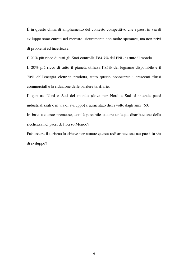 Anteprima della tesi: Turismo nei paesi in via di sviluppo: riflessioni sulla crescita economica e i costi sociali, Pagina 2