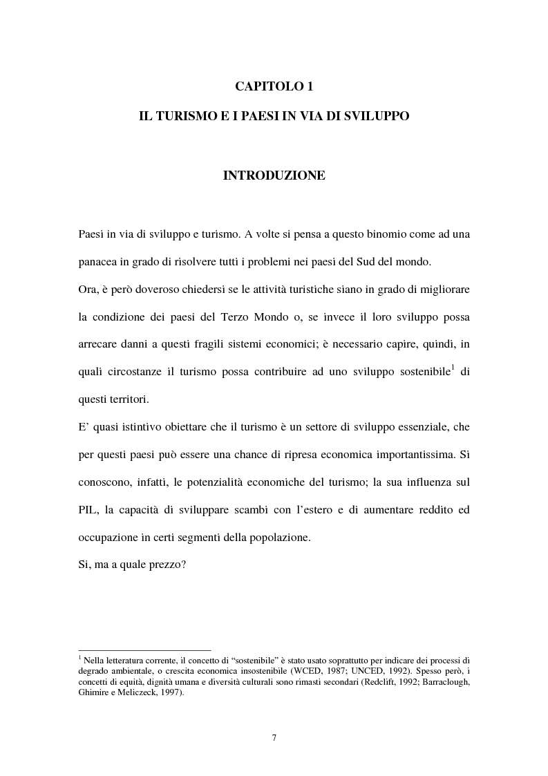 Anteprima della tesi: Turismo nei paesi in via di sviluppo: riflessioni sulla crescita economica e i costi sociali, Pagina 3