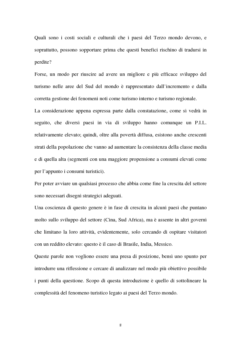 Anteprima della tesi: Turismo nei paesi in via di sviluppo: riflessioni sulla crescita economica e i costi sociali, Pagina 4