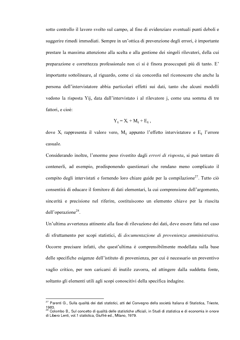 Anteprima della tesi: Il miglioramento della qualità dei dati statistici, Pagina 14