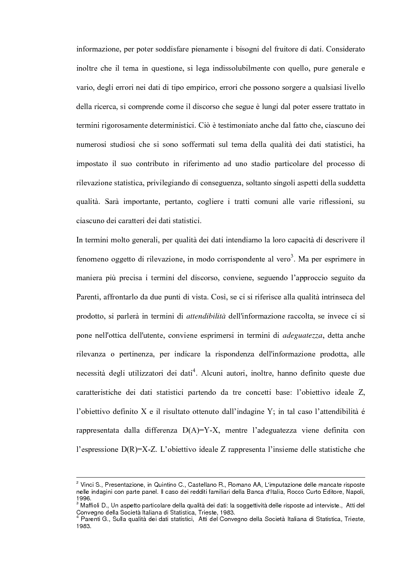 Anteprima della tesi: Il miglioramento della qualità dei dati statistici, Pagina 3