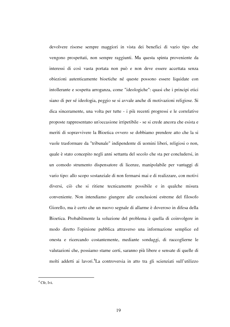 Anteprima della tesi: La difesa e il rispetto degli embrioni umani nella bioetica morale cattolica, Pagina 13