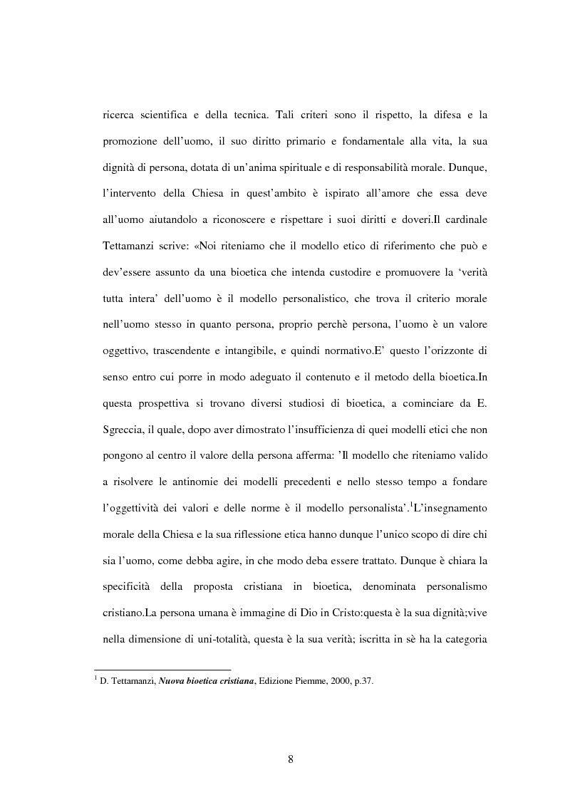 Anteprima della tesi: La difesa e il rispetto degli embrioni umani nella bioetica morale cattolica, Pagina 2