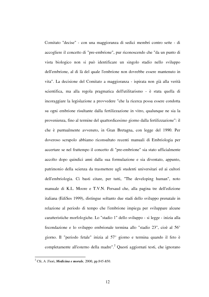 Anteprima della tesi: La difesa e il rispetto degli embrioni umani nella bioetica morale cattolica, Pagina 6