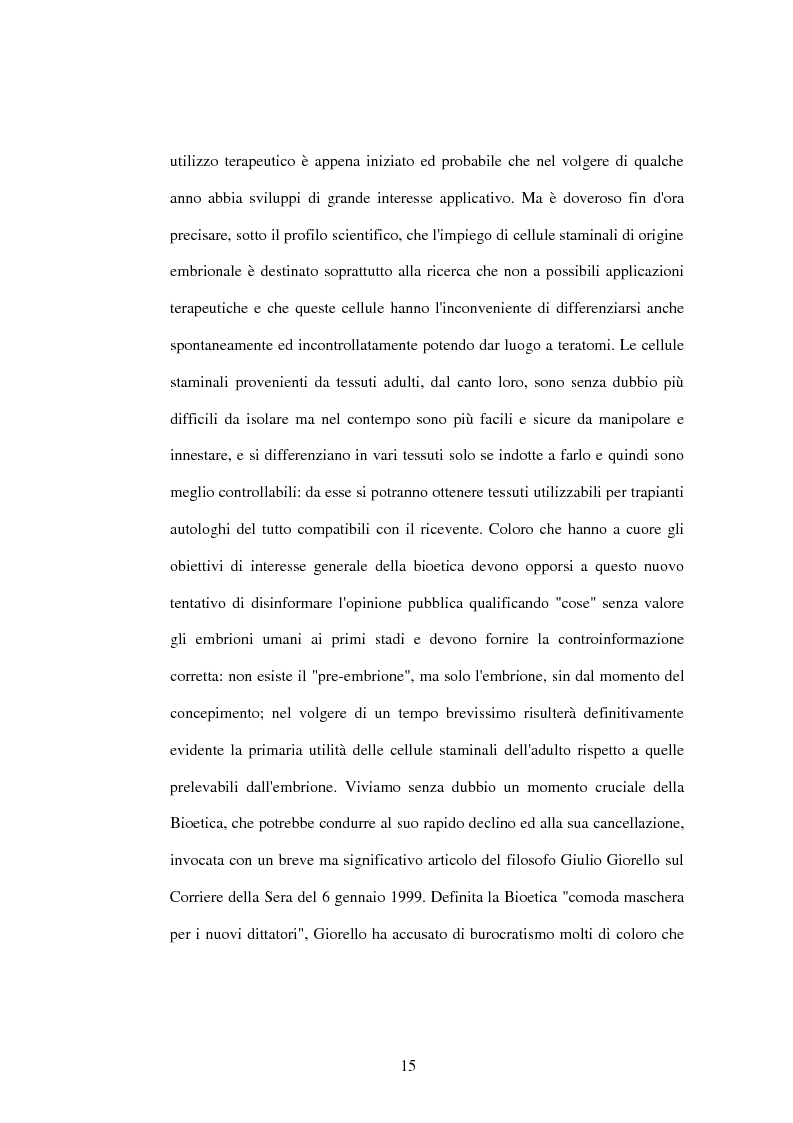Anteprima della tesi: La difesa e il rispetto degli embrioni umani nella bioetica morale cattolica, Pagina 9