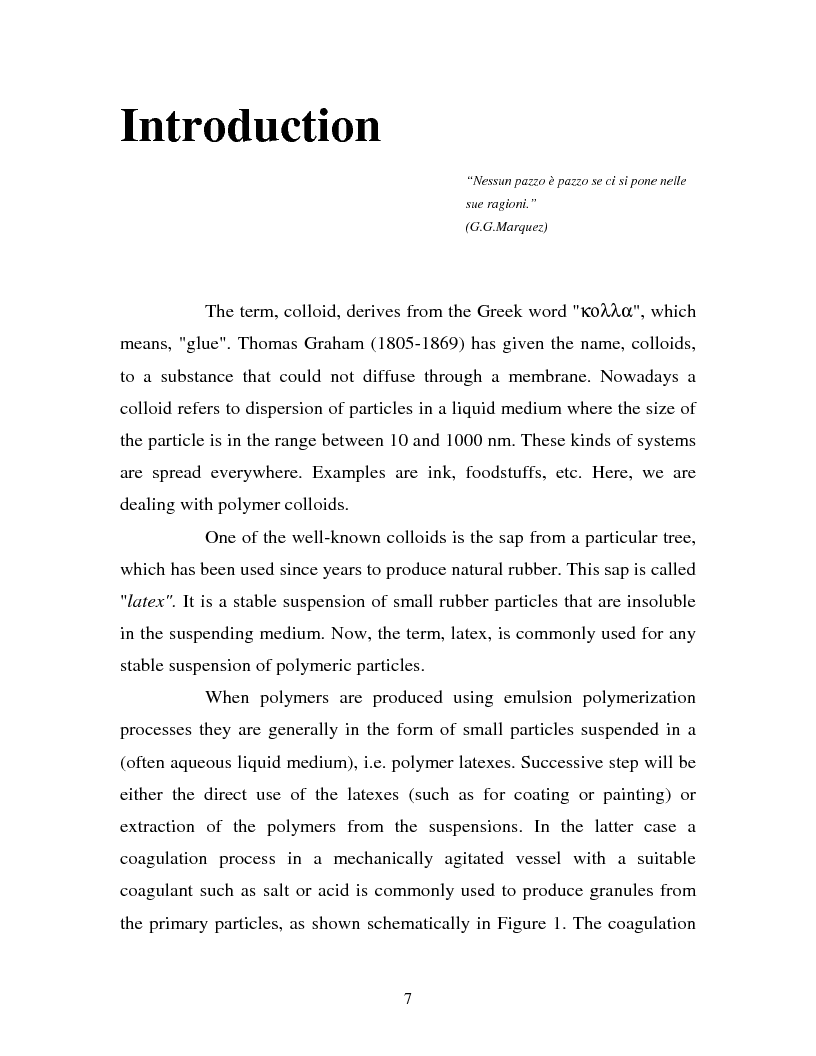 Anteprima della tesi: Gelation of polymer colloids in a mechnically agitated column, Pagina 2