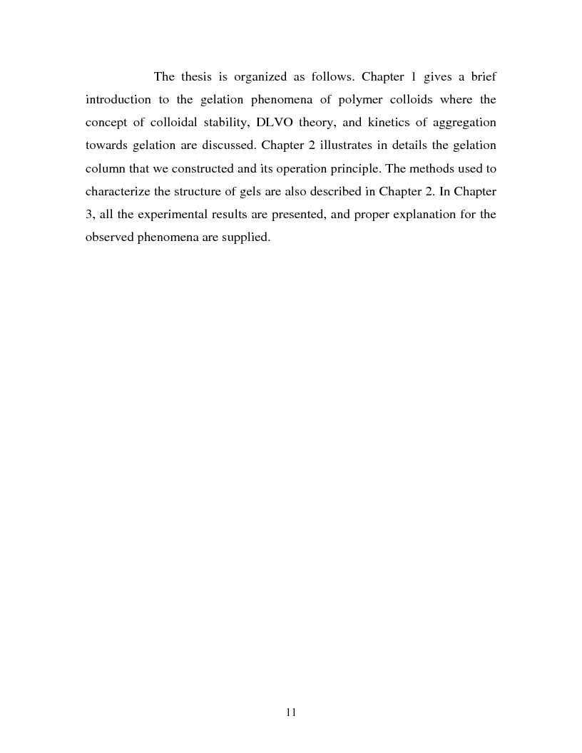 Anteprima della tesi: Gelation of polymer colloids in a mechnically agitated column, Pagina 6