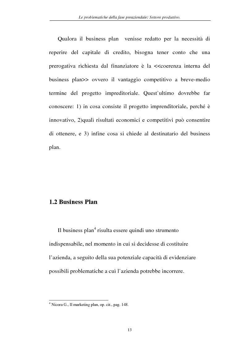 Anteprima della tesi: Le problematiche della fase pre-aziendale, Pagina 10