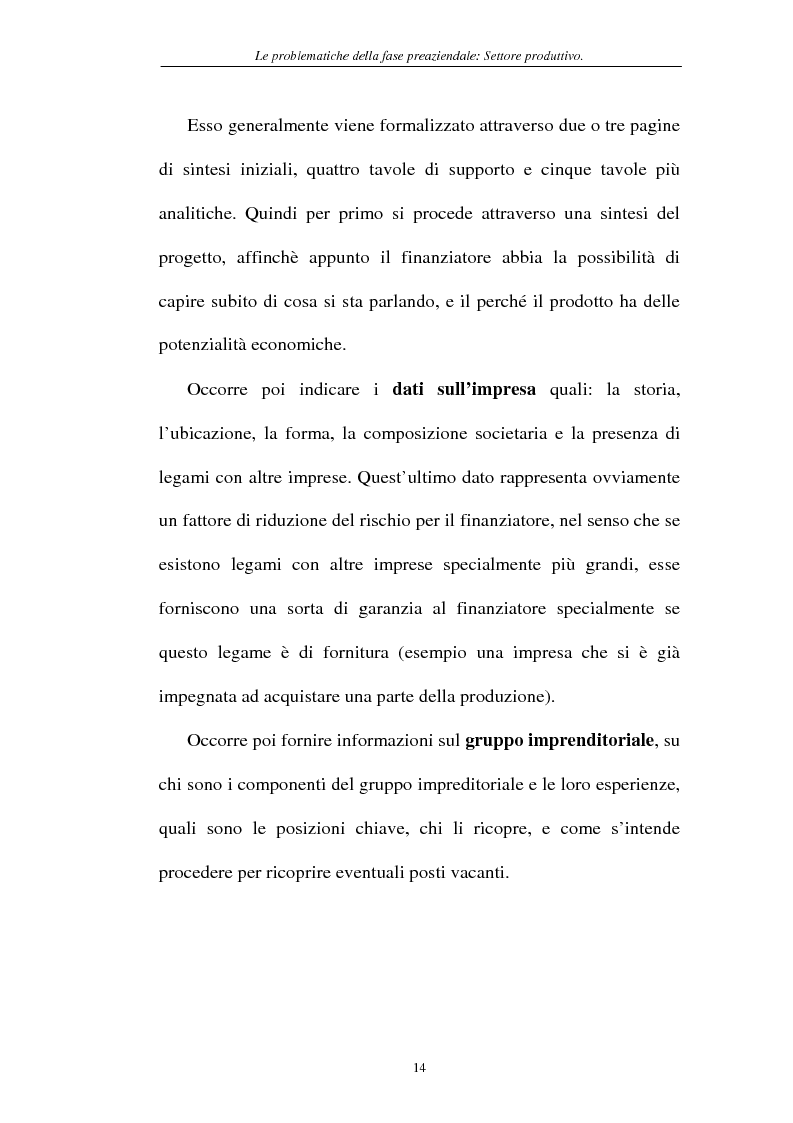 Anteprima della tesi: Le problematiche della fase pre-aziendale, Pagina 11