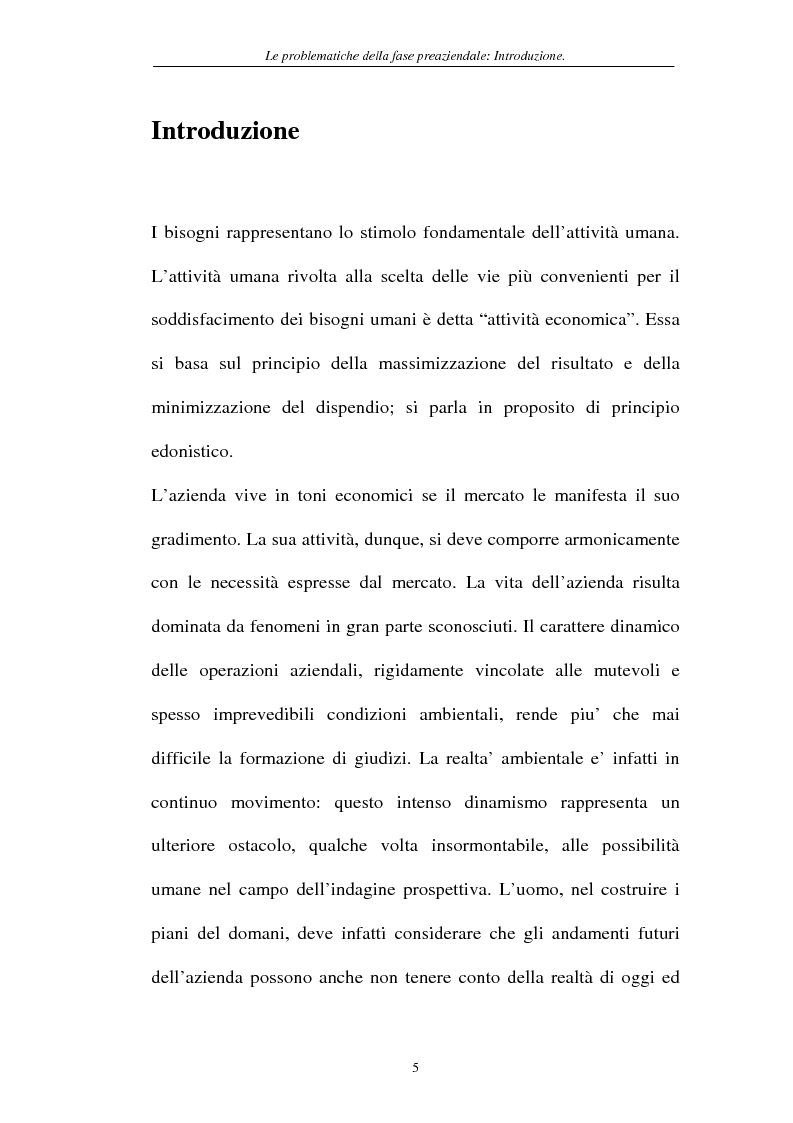 Anteprima della tesi: Le problematiche della fase pre-aziendale, Pagina 2