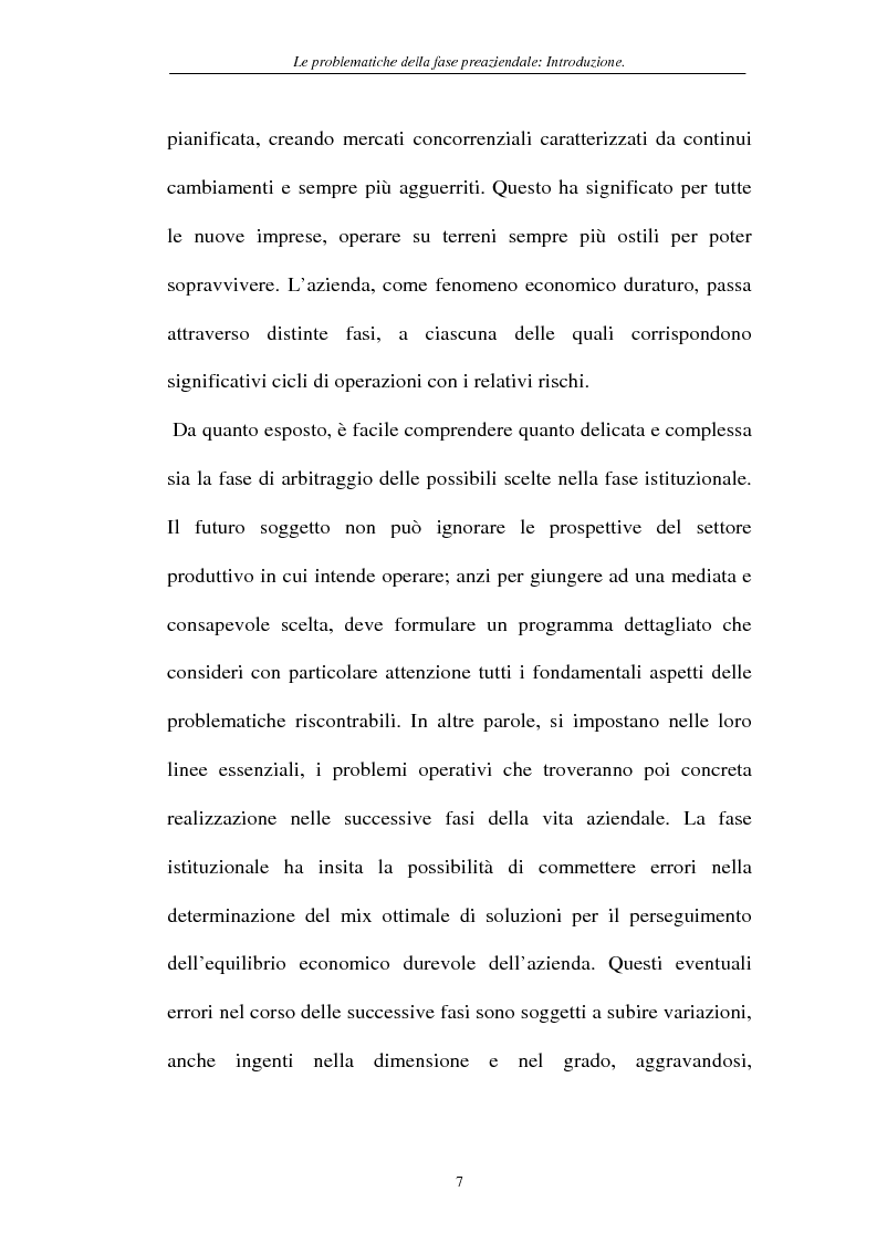 Anteprima della tesi: Le problematiche della fase pre-aziendale, Pagina 4